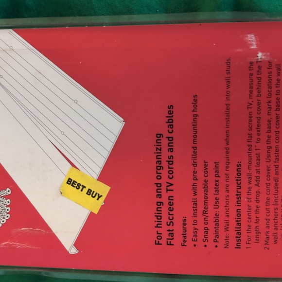 Legrand Flat Screen TV Cord Cover Kit White New Old Stock - Picture 7 of 7